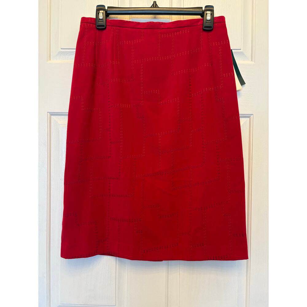 NWT Vintage harve bernard cherry red pencil skirt size 10
